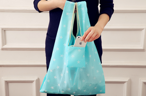 Plegable reutilizable bolsas diseños <span class=keywords><strong>de</strong></span> compras plegable Bolso Tote con bolsillo, fácil <span class=keywords><strong>de</strong></span> llevar bolsa - Product Image 4