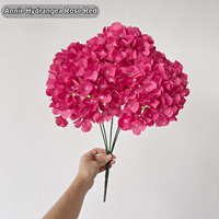 Fleurs artificielles en gros, boules d'hortensias Annie en soie synthétique, multicolores (rose, bleu, vert) pour mariage, fête et décoration intérieure