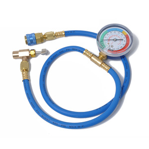Manguera de Carga de Refrigerante para Aire Acondicionado de Automóvil R134A con Manómetro, 10M, Latón Flexible, Uso Industrial y de Garaje - Product Image 1