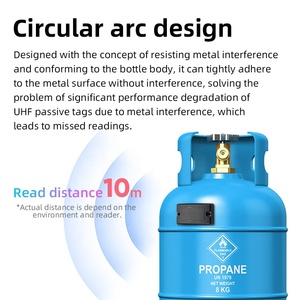Etiqueta de cilindro de Gas RFID WYUAN, etiqueta electrónica en forma de arco pasiva UHF Anti-Metal de largo alcance para gestión de Gas Natural licuado - Product Image 2
