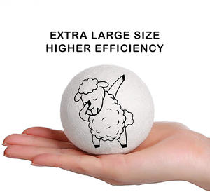 2025 nouvelle tendance aux états-unis drôle mouton fait à la main réutilisable NZ <span class=keywords><strong>laine</strong></span> feutre sèche boules comme on le voit à la télévision - Product Image 2