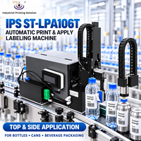 Imprimante d'étiquettes automatique IPS ST-LPA106T, applicateur (haut/côté) pour étiquettes tampon pour bouteilles, canettes et emballages de boissons