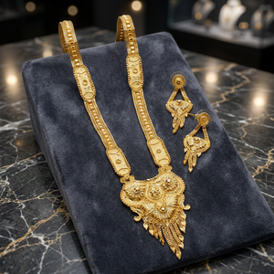 Wholesale Fashion Jewelry 14K 18K 24K Gold Plated <b>Long</b> Forming <b>Necklaces</b> Set, Traditional Jewelry Set, Brass Gold Filled Jewelry - Product Image 5