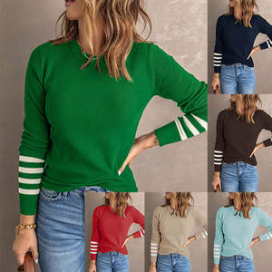 Pull en viscose et polyester anti-boulochage de style coréen, nouvelle collection automne/hiver 2025, vert élégant, tricot pour femmes, transfrontalier - Product Image 2