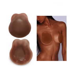 Coque translucide couleur brun silicone mamelon couverture Push up <span class=keywords><strong>sein</strong></span> Lifter pétales Push up adhésif mamelon couverture - Product Image 3