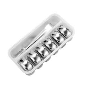 <span class=keywords><strong>Amazon</strong></span> Top vendedor 6pcs Whisky hielo <span class=keywords><strong>cubos</strong></span> de acero inoxidable conjunto - Product Image 1