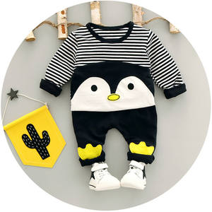 Bodysuit Baby Penguin for Toddler Garment Sleeve Suit South Korean Bangladesh <b>Tshirt</b> Boy <b>London</b> Supplier Online Shopping - Product Image 4