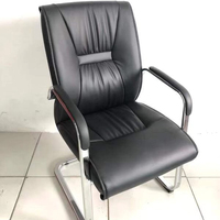 Chaise de bureau économique en similicuir noir pour visiteurs, salle de réunion, conférence, chaise de luxe pour invités
