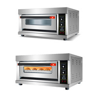 Four à pizza et à pain électrique et à gaz commercial à 2 étages et 2 plateaux