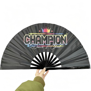 Éventail <span class=keywords><strong>en</strong></span> <span class=keywords><strong>bambou</strong></span> personnalisé BSBH, grand format, 13 pouces, drapeau national, pliable, pour mariage, rave, carnaval, fête - Product Image 5