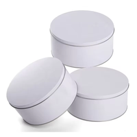 Boîte à gâteau ronde en métal blanc pour la pâtisserie, boîte à biscuits, boîte à tiramisu avec couvercle, vente en gros d'usine