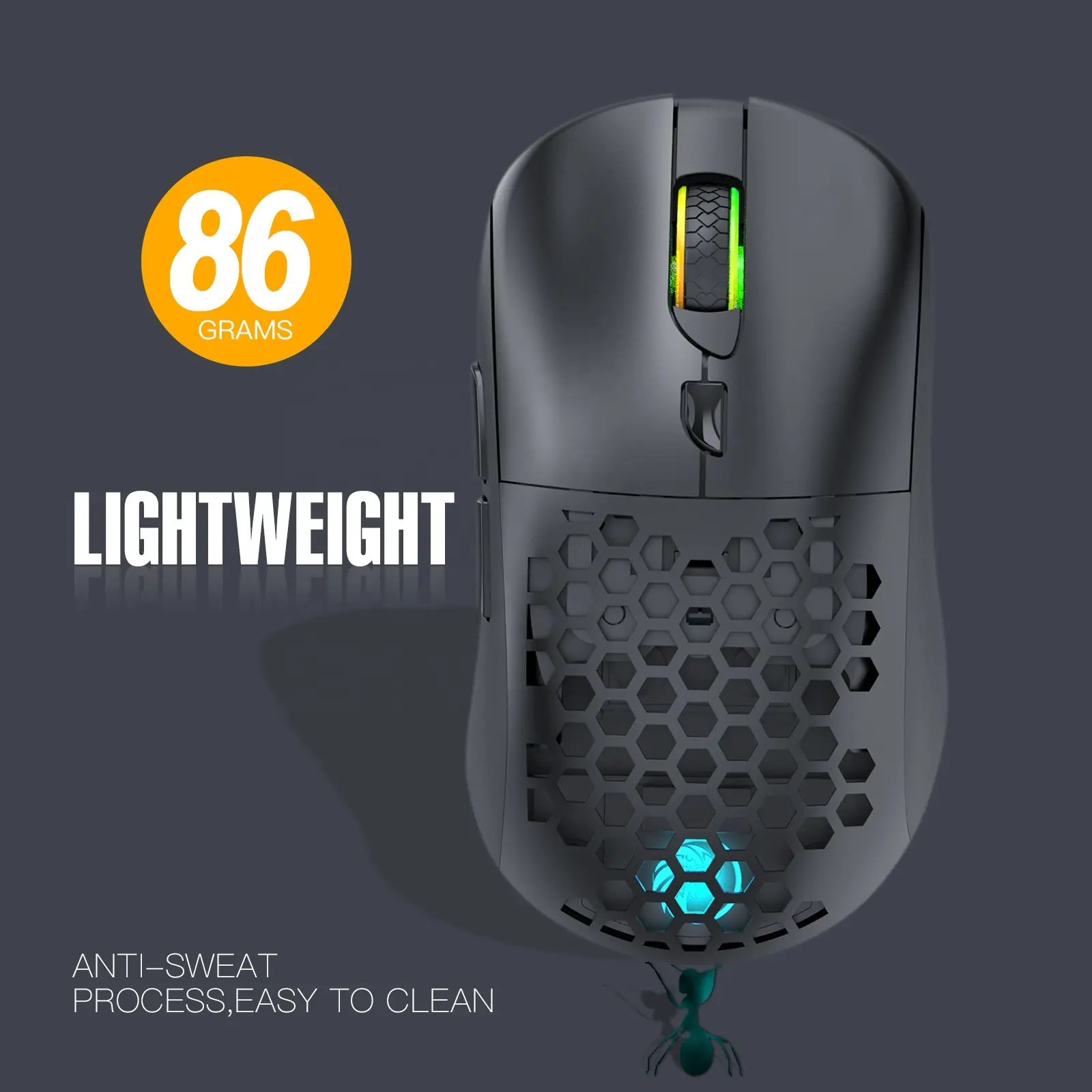 Wired Luminous Gaming Mouse Lightweight Computer Office Hollow Hole Hot  Sale Rgb Honeycomb Photoelectric Mouse