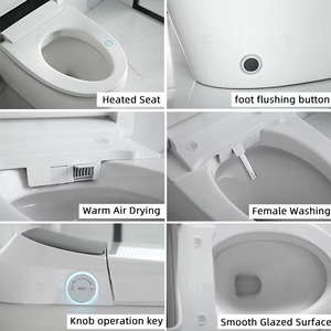 Modern Luxury Bathroom Wc Sanitary Ware Intelligent Automatic Flush Electric One Piece Ceramic Tankless <strong>Bidet</strong> Smart Toilet - Product Image 2