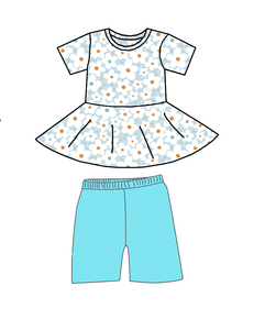 Qingli OEM Set Estivo per Bambini in Due Pezzi, Ultimo Design, Stampe Personalizzate, Abbigliamento per Bambine, Senza Dazi Doganali - Product Image 4