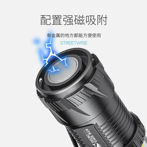 ไฟฉาย LED แบบชาร์จได้ขนาดเล็กยี่ห้อ Smiling Shark พร้อมคลิปโลหะ ไฟฉายพกพาแบบกดมือสำหรับกิจกรรมกลางแจ้ง - Product Image 4