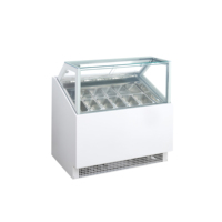 Réfrigérateur commercial de vitrine de crème glacée de dessert 260L congélateur d'affichage de refroidissement par air avec le dégivrage automatique