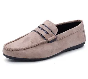 Sapatos de camurça para homens, sapatos personalizados de camurça macia