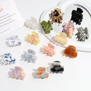 批发迷你<span class=keywords><strong>3</strong></span>.5厘米夏季发爪夹彩色醋酸纤维素发饰女性时尚迷你发爪 - Product Image 3