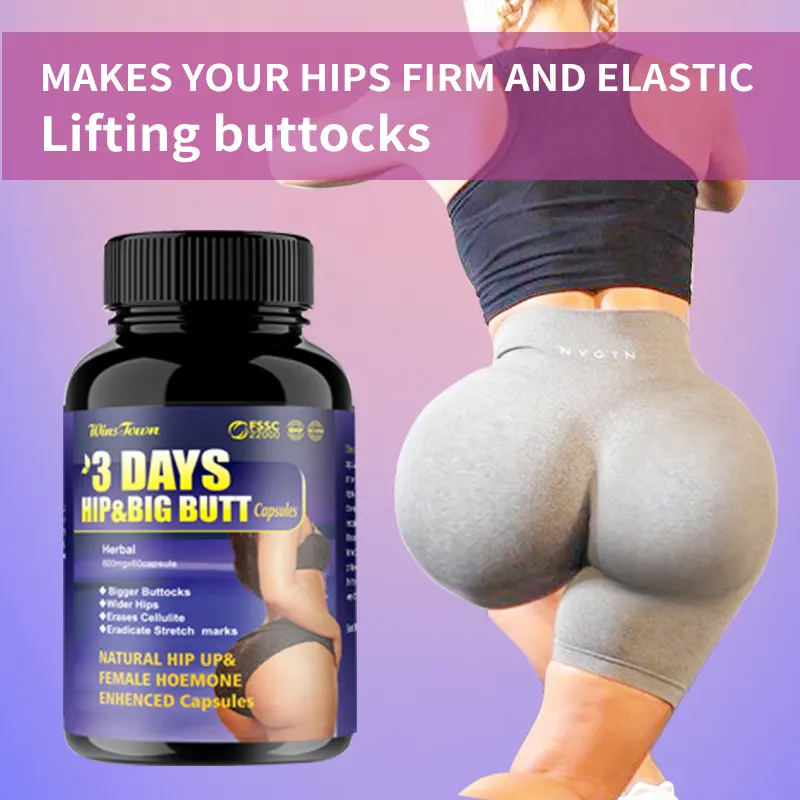 Premium Butt Enhancement Capsules 3 Days Hip Big Butt Lift Pills for Glute Growth Lifting and Firming Supplement