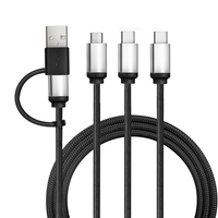 Câble de charge 5 en 1 avec logo LED personnalisé, certifié QC4, charge rapide PD 100W pour iPhone 15 Samsung, cadeaux promotionnels d'entreprise
