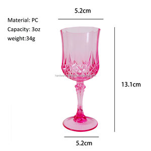 แก้วไวน์พลาสติก PC หนา 3 ออนซ์ แบบไม่แตก สีและโลโก้สั่งทำได้ ชุดแก้วไวน์แดง ไวน์ขาว สำหรับงานปาร์ตี้ บาร์ และใช้ในบ้าน - Product Image 4