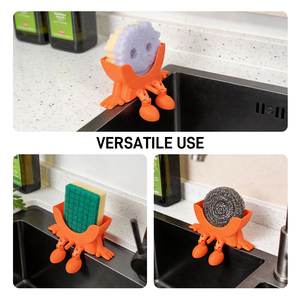Portaspugne Divertente Stampato in 3D con Foro di Drenaggio, Gambe Articolate, Organizzatore per Lavello da Cucina, Gadget per Drenaggio - Product Image 4