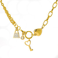 Nouveau style 2026 – Bracelet jonc double couche en forme de cœur romantique, plaqué or et incrusté de diamants pour femme, modèle SS49
