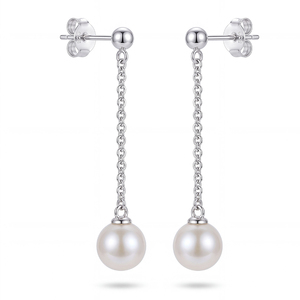 Boucles d'oreilles pendantes en cuivre avec perles coquillages : Vente en gros de bijoux pendentifs simples et élégants pour femmes - Product Image 1