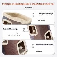 Grand luxe en bois bois accessoires pour animaux de compagnie fournitures produits pièces mur escalade arbre à chat