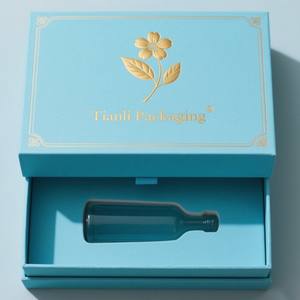 กล่องสำหรับใส่น้ำหอม<span class=keywords><strong>2</strong></span>ชิ้นด้านบนและฝาปิดพร้อมฟองน้ำ EVA โฟมเคลือบฟอยล์สีทองแบบออกแบบได้ตามต้องการ - Product Image 5