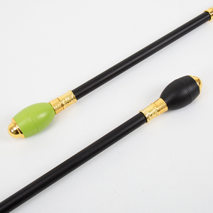 Bastón Decorativo con Mango Ovalado en Tonos Pastel - Estilo Simple en Negro y Verde, Estilo Vintage para Caballero - Product Image 1