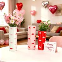 Vaisselle en céramique romantique en forme de cœur pour la Saint-Valentin, ornement lumineux pour la maison, décoration de bureau, tasse en forme de cœur, pot