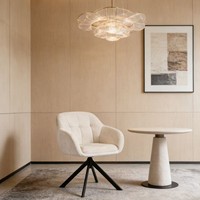 Meubles de salle à manger modernes et minimalistes, écologiques, chaises à dossier haut rembourrées en chenille avec pieds en métal, ensemble