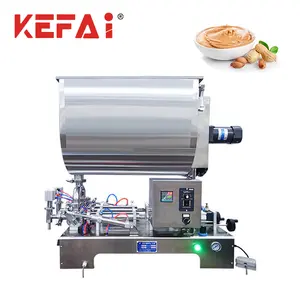 KEFAI Peanut Butter Paste Semi-automatic Filling Machine U-hopper With Mixer Heater Durable SUS304 316 option