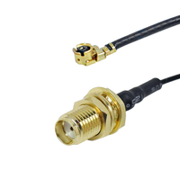 Câble coaxial RF SMA RP-SMA femelle pour montage sur châssis à U.FL MHF1 1.13mm, assemblage de câble pigtail, câble de raccordement et d'extension