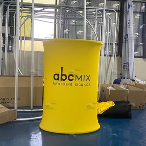 Xách tay có thể gập lại vải triển lãm thương mại bảng với ánh sáng LED di chuyển bàn tiếp tân cho triển lãm Dye thăng hoa Pop khuyến mãi - Product Image 4