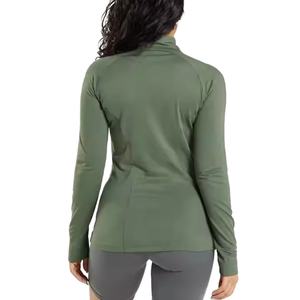 Chaqueta Deportiva Cortavientos con Cierre Completo y Cuello Alto para Mujer, con Logotipo Personalizado, Bolsillos con Cremallera Larga para Práctica de Yoga - Product Image 4