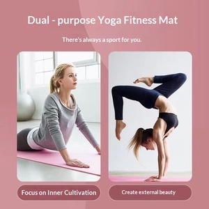 Tapete de <span class=keywords><strong>Yoga</strong></span> de Segunda Clase <span class=keywords><strong>para</strong></span> <span class=keywords><strong>Principiantes</strong></span>, Hombres y Mujeres, Grueso, Ancho y Largo, Antideslizante con Rayas, 183 cm, <span class=keywords><strong>para</strong></span> Uso Doméstico - Product Image 3