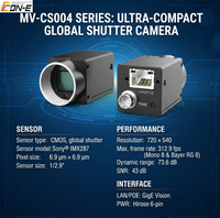 Caméra industrielle GigE avec capteur IMX287, 312,9 FPS, transmission en temps réel non compressée, caméra de vision industrielle MV-CS004-11GM/GC