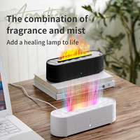 Diffuseur d'huiles essentielles 260 ml, aromathérapie, humidificateur d'air ultrasonique pour la maison et la chambre, diffuseur d'arômes avec simulation de flamme 3D et télécommande