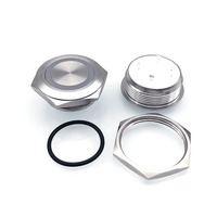 2019 nouveau Mini bouton plat métal 1NO momentané IP68 Super court ultra mince corps bouton poussoir 5v Led interrupteur 25mm