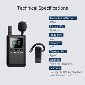 ระบบไกด์นำเที่ยวไร้สายรุ่นใหม่ล่าสุด Yingmi B7-1 ปี 2026 พร้อมหน้าจอ LCD แบตเตอรี่ใช้งานได้ 20 ชั่วโมง ระยะส่งสัญญาณ 150 เมตร ระบบเสียง VHF/UHF สำหรับการประชุมและงานสัมมนา - Product Image 4
