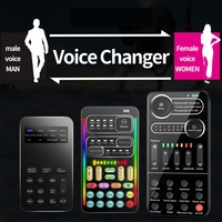Nouveauté 2025 Kits de carte son I9 avec changement de voix et microphone, multifonctionnels, portables, pour enregistrement et diffusion en direct, mini OTG