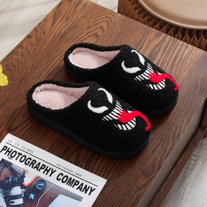 Pantuflas Venom de <span class=keywords><strong>Anime</strong></span> Americano, Bordadas, con Suela de TPR Antideslizante, Duraderas, Cálidas y Peludas para Hombre y Mujer - Product Image 3