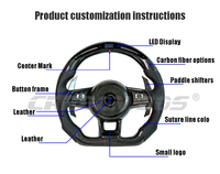 Pour Renault Clio 4, fibre de carbone noire avec accessoires automobiles en daim, écran LED RGB pour Clio 4 Clio 5, livraison directe