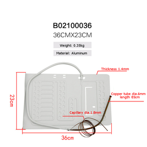 B02100036 36X23cm Refrigerador Mini Evaporador plano Roll Bond Plate para refrigerador para congelador con capilar - Product Image 2