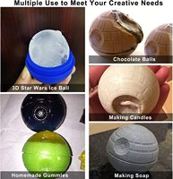 Moule à glaçons Death Star Lot de 2 moules à glace en silicone Sphère Big Ice Ball Maker pour whisky