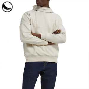 <span class=keywords><strong>Felpa</strong></span> con cappuccio in pelle scamosciata <span class=keywords><strong>marrone</strong></span> all'ingrosso con Logo personalizzato <span class=keywords><strong>oversize</strong></span> Pullover da uomo - Product Image 3