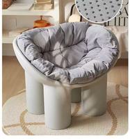 Chaises modernes écologiques en PE de style nordique pour salon, avec coussin et pieds en forme d'éléphant, faciles à assembler, pour hôpitaux et écoles
