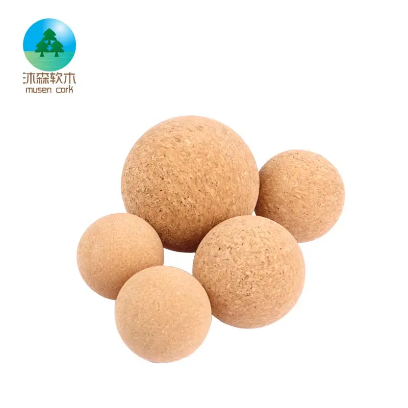 Factory Promotion 50-180mm Nature Cork yoga ball Massage Yoga Ball